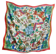 Soie Meme Makasih Silk Crêpe Multicolor Scarf (35.4" x 35.4")