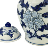 Classic Blue Floral Chinoiserie Ginger Jar