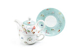 Winter Cardinals Porcelain Tea-for-One Set