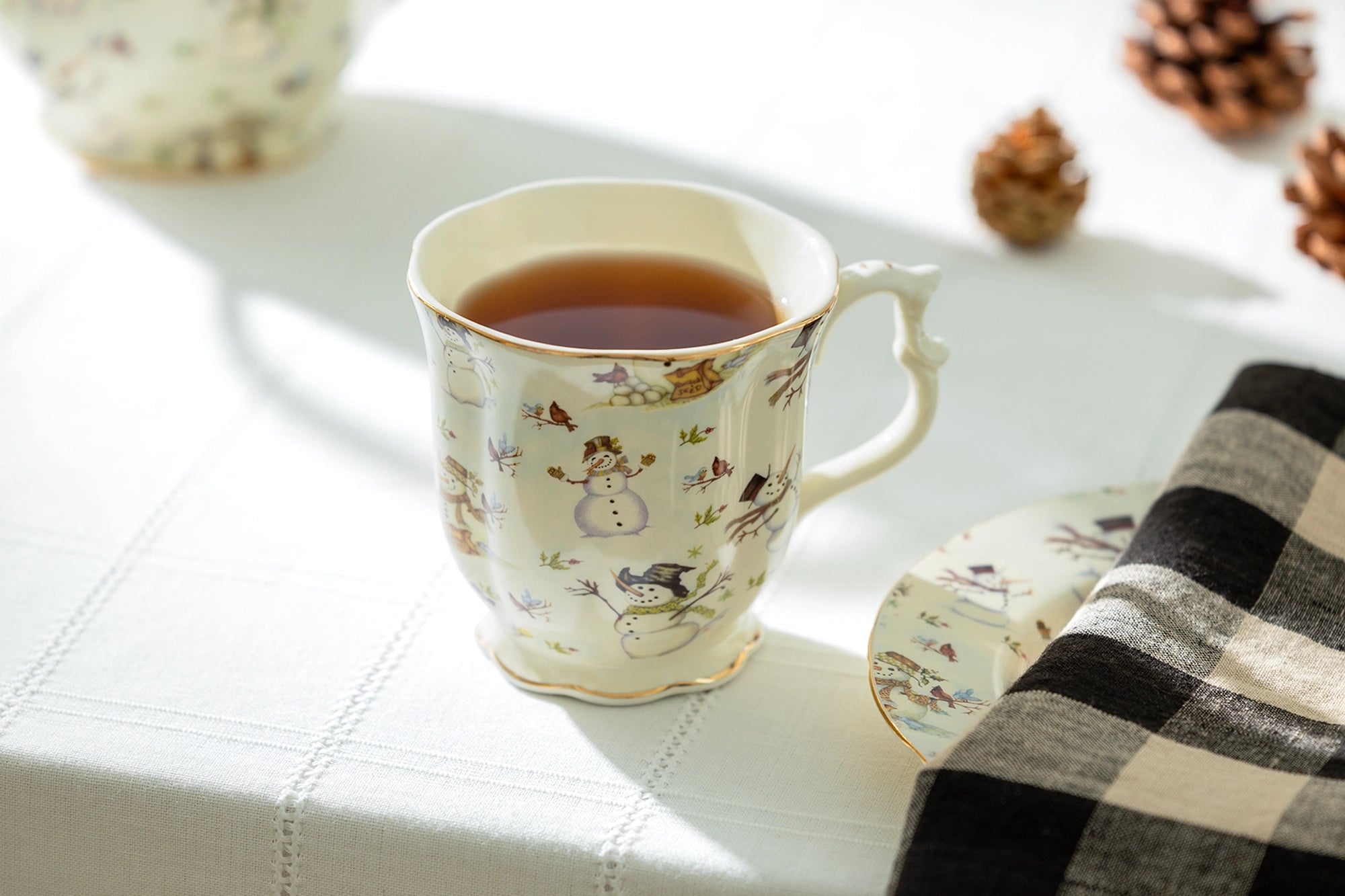 Holiday Snowmen 12oz Fine Porcelain Mug