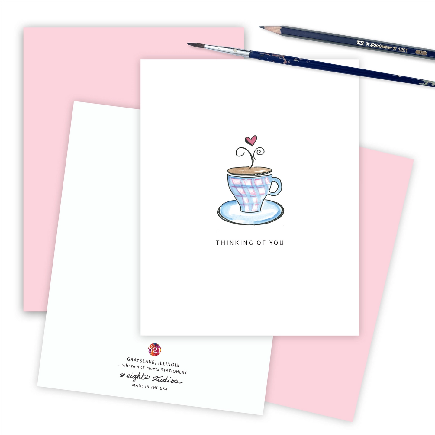 Thinking of You Card – Coffee Cup Design