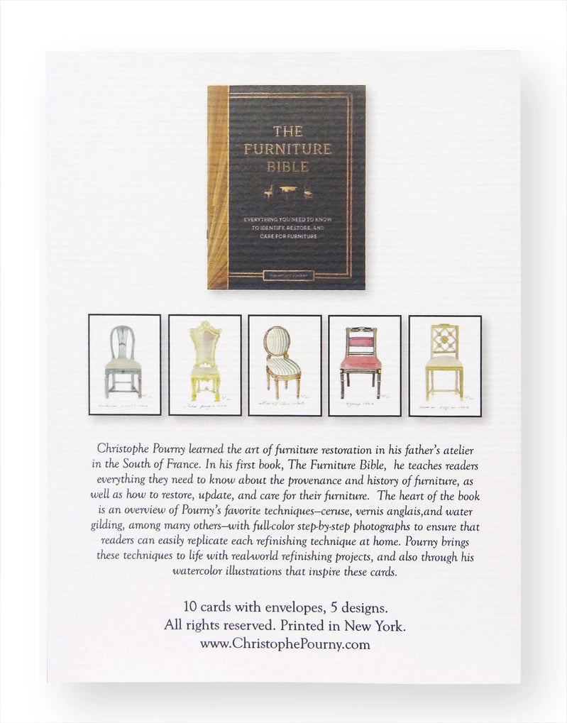 French Furniture Note Cards
