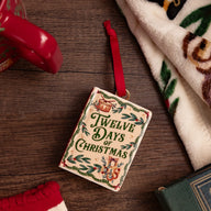 Twelve Days of Christmas Ceramic Book Ornament