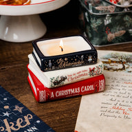 Holiday Classics Stacked Books Candle