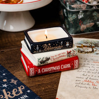 Holiday Classics Stacked Books Candle