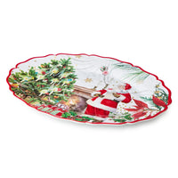 Santa’s Delivery Christmas Melamine Oval Serving Platter