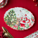 Santa’s Delivery Christmas Melamine Oval Serving Platter