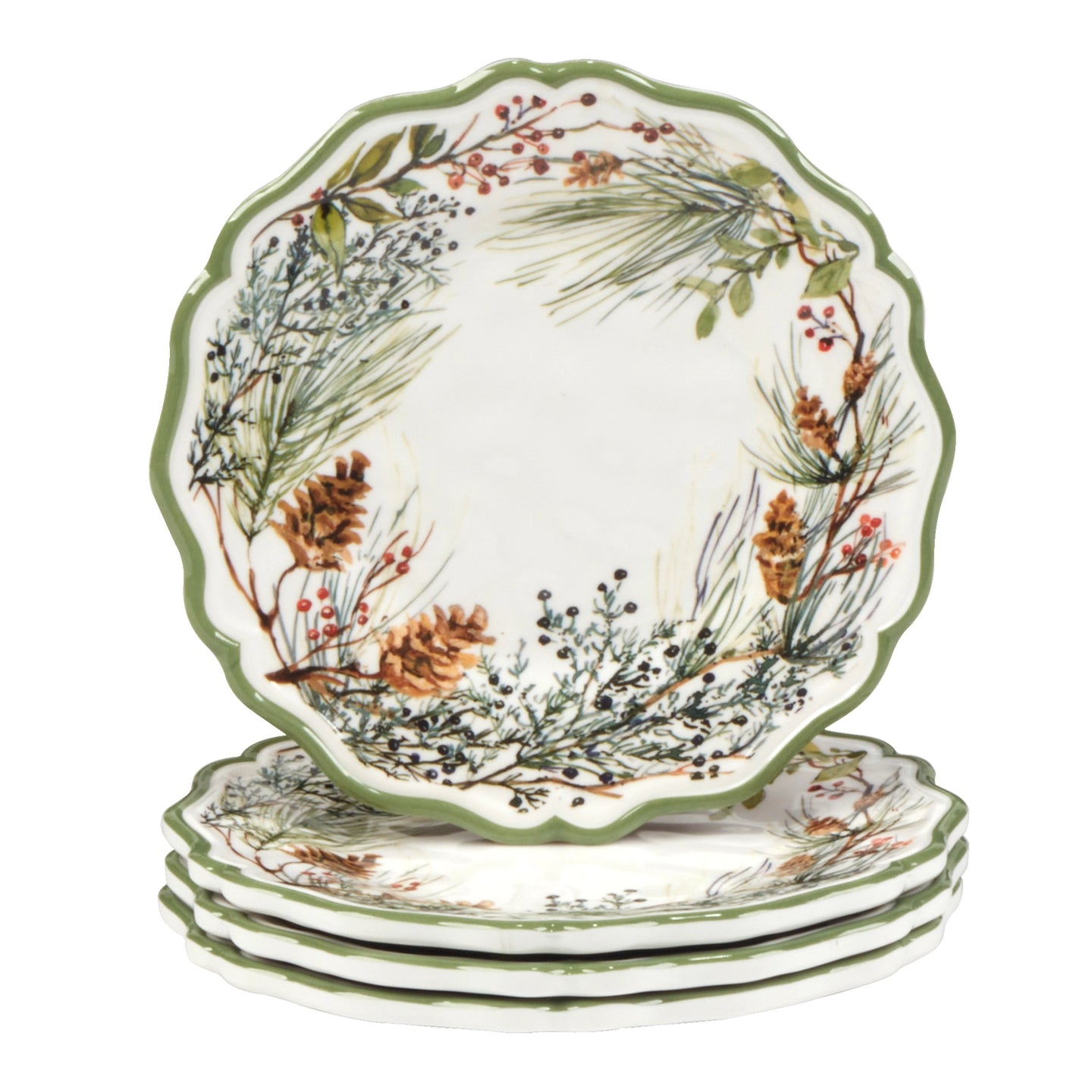Holiday Canapé Melamine Plate Sets - Set of 4