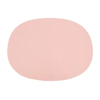 light pink Faux Leather Deco Oval Placemats Set of 2