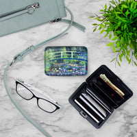 Claude Monet “Water Lily Pond & Japanese Bridge” RFID Armored Wallet Card Holder
