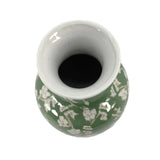 Large Green & White Chinoiserie Ginger Jar Vase – 14"
