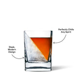 Whiskey Wedge Glass with Silicone Ice Mold