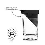 Whiskey Wedge Glass with Silicone Ice Mold