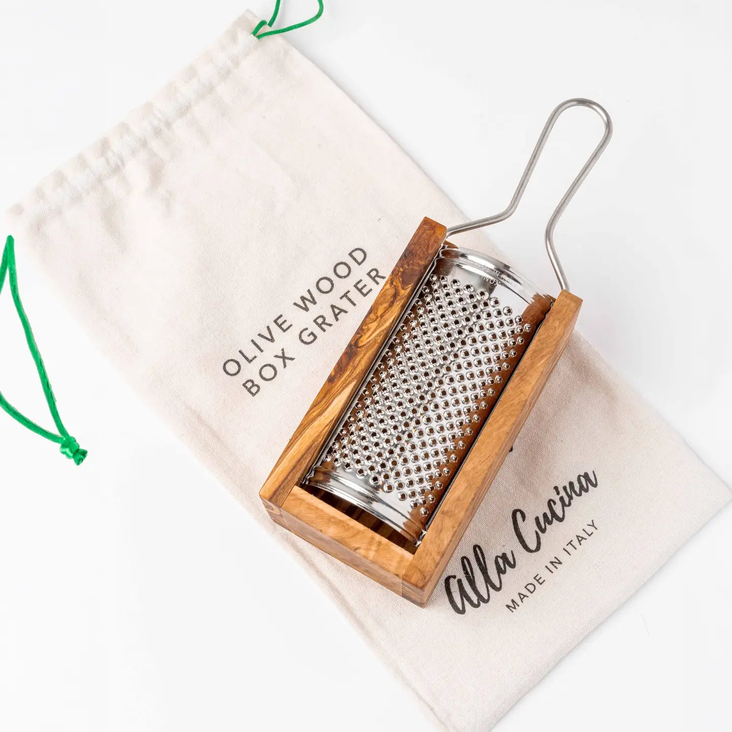 Italian Olive Wood Parmesan Cheese Grater Box – Handcrafted in Italy