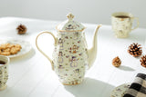 Holiday Snowmen Porcelain Hot Chocolate Pot — 40oz