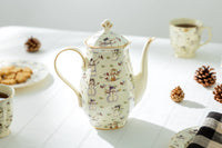 Holiday Snowmen Porcelain Hot Chocolate Pot — 40oz