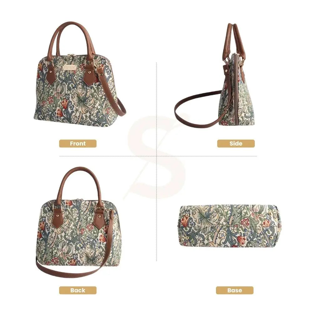 William Morris Golden Lily Tapestry Convertible Handbag