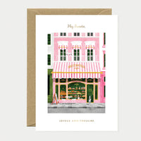 French Bakery Birthday Card with Gold Foil | Paris Patisserie Greeting Card
