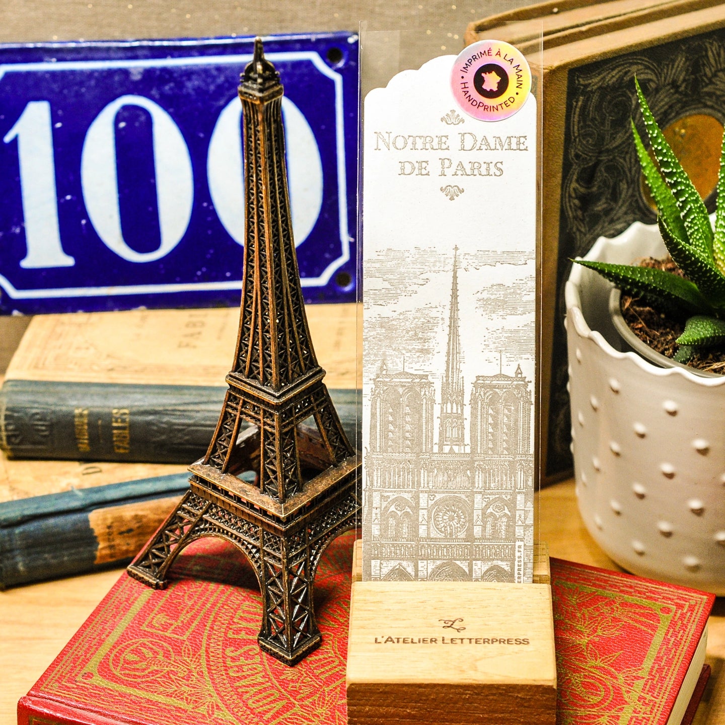 Notre Dame de Paris Bookmark – Sepia Engraving Edition