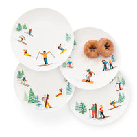 Après Ski Appetizer Plates – Set of 4