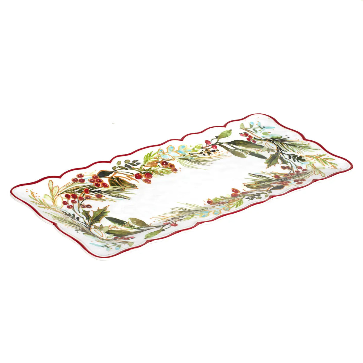 Christmas Gatherings Melamine Rectangular Platter