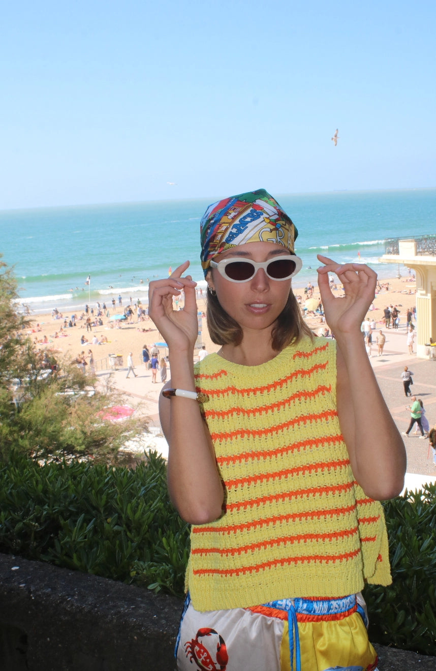 Soie Meme "Grande Plage" Silk Twill Scarf