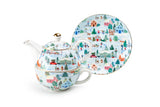 Christmas Village Fine Porcelain Tea-for-One Set