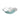 Beatriz Ball turquoise and white large serving bowl with scalloped edge and gold rim