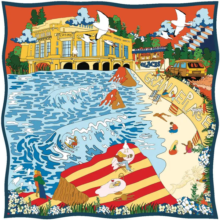 Soie Meme "Grande Plage" Silk Twill Scarf