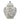 Blue and white botanical ceramic ginger jar with lid, 10 inch decorative chinoiserie accent jar for home decor