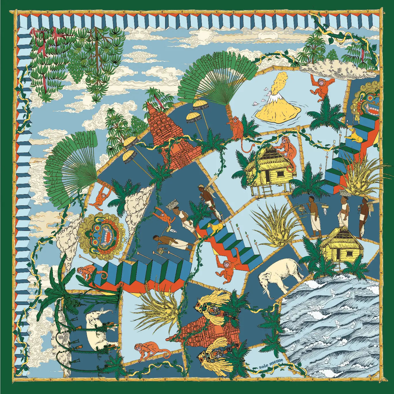 Soie Meme Silk Makasih Scarves (21.7" x 21.7")