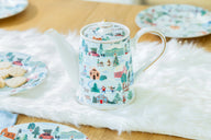 Christmas Village Fine Porcelain Teapot – 34oz