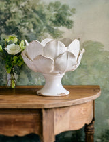 Italian Ivory Petal Bowl Vase