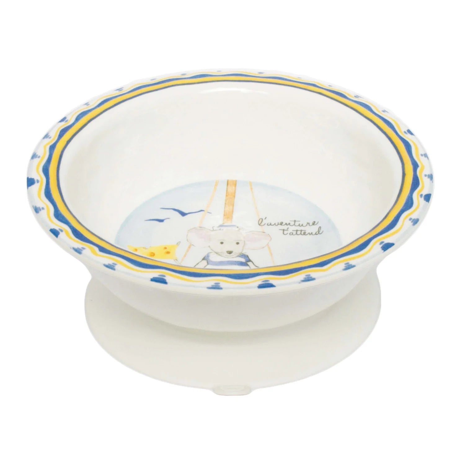 L'Aventure Attend ("Adventure Awaits") 5-Piece Children's French Dinnerware Set