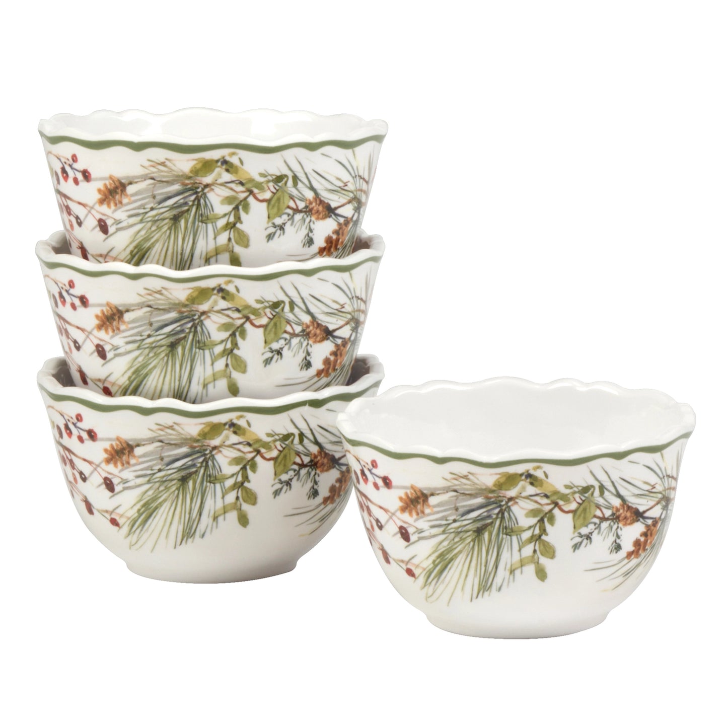 Winter’s Forest Appetizer Bowl Set – Melamine (Set of 4)