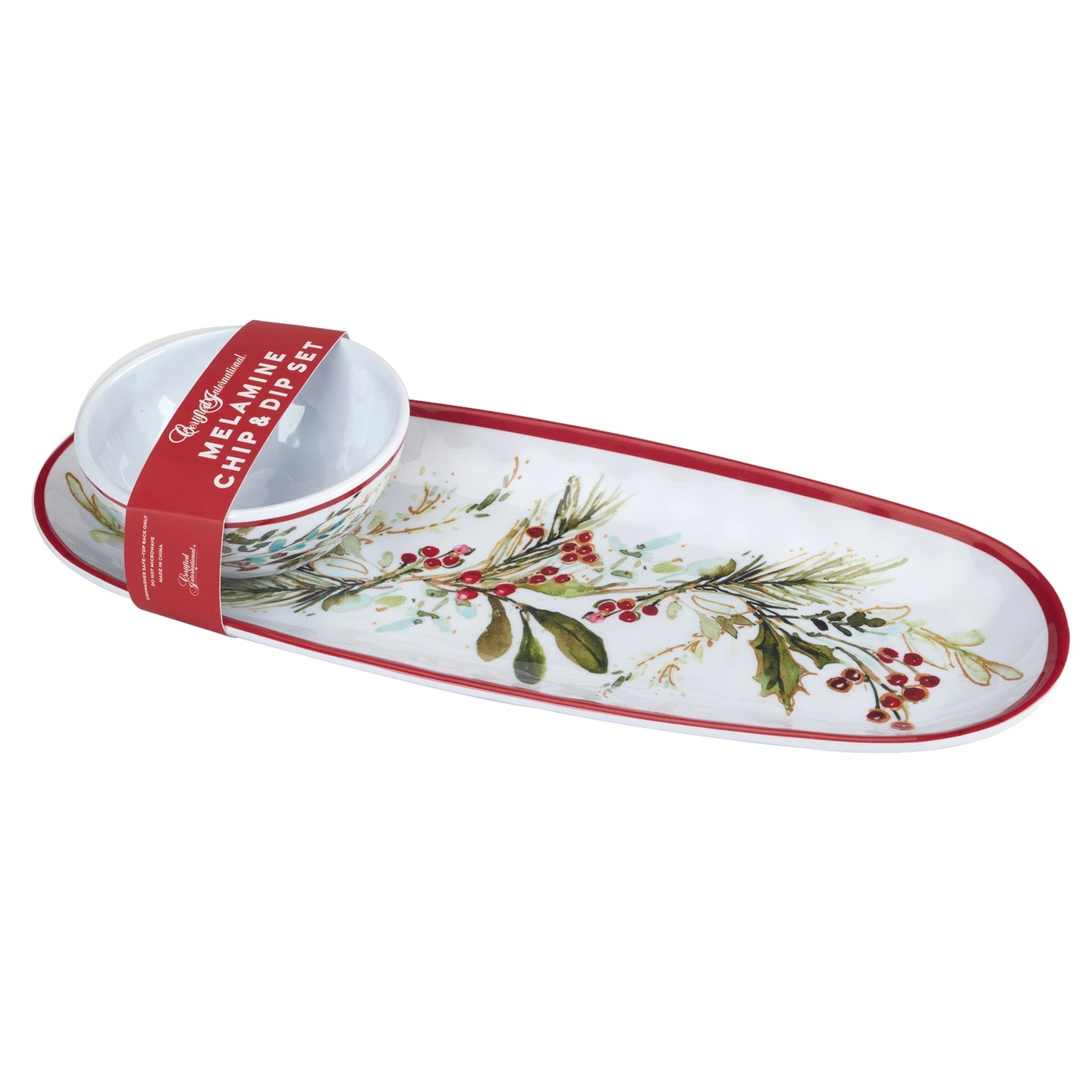 Melamine Oval Tray & Dip Bowl Set
