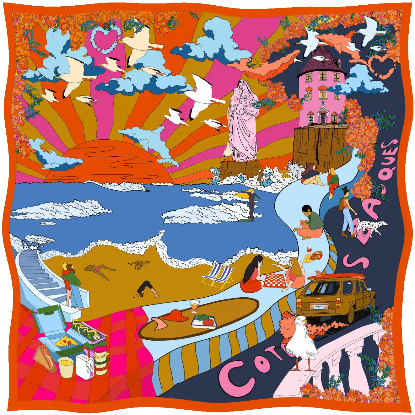 Soie Meme Côte des Basques Silk Twill Scarf