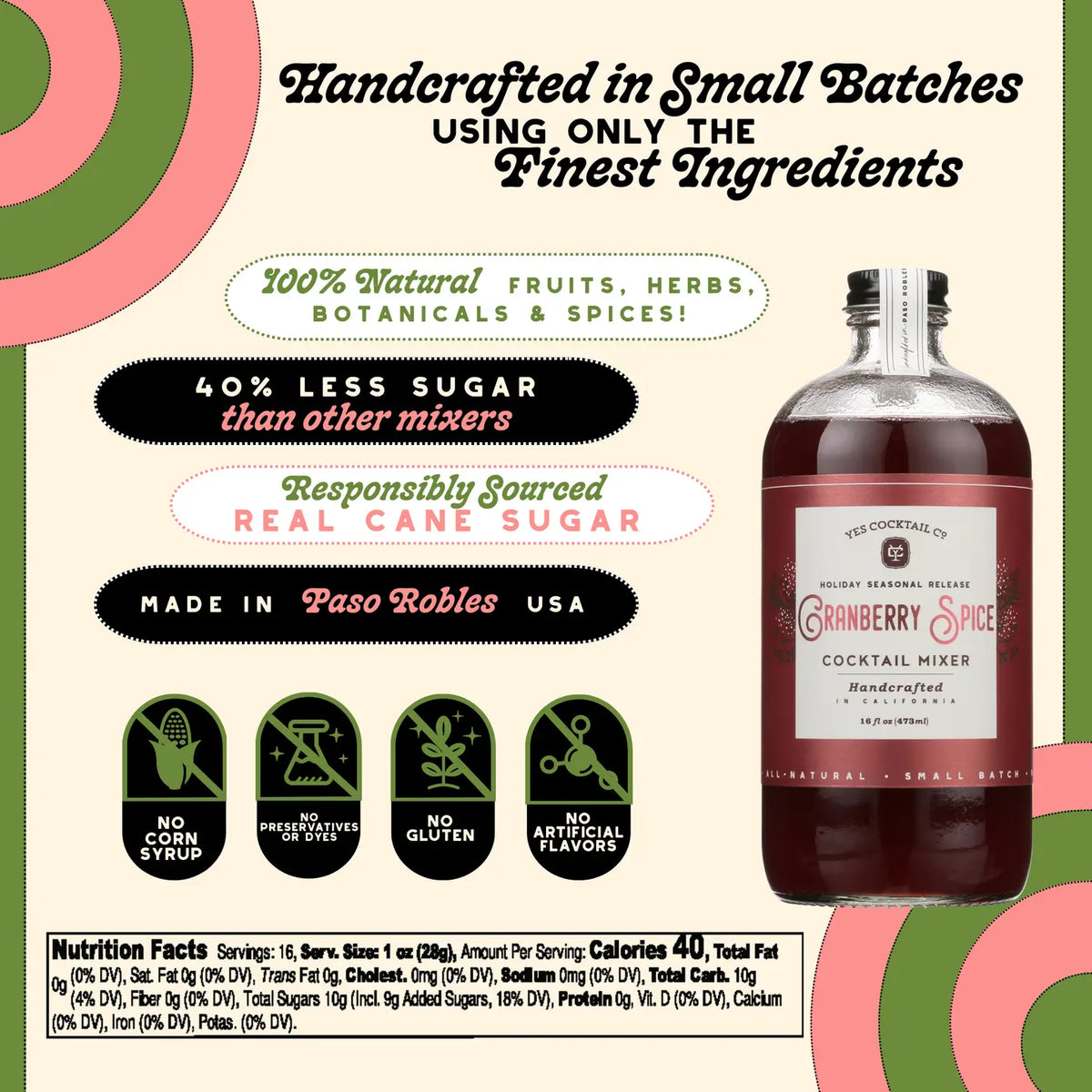 Cranberry Spice Holiday Cocktail Mixer