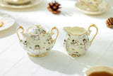 Holiday Snowmen Fine Porcelain Sugar & Creamer Duo