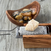 Italian Olive Wood Parmesan Cheese Grater Box – Handcrafted in Italy