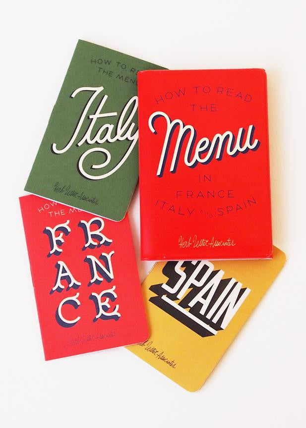 Read the Menu in France, Italy and Spain!
