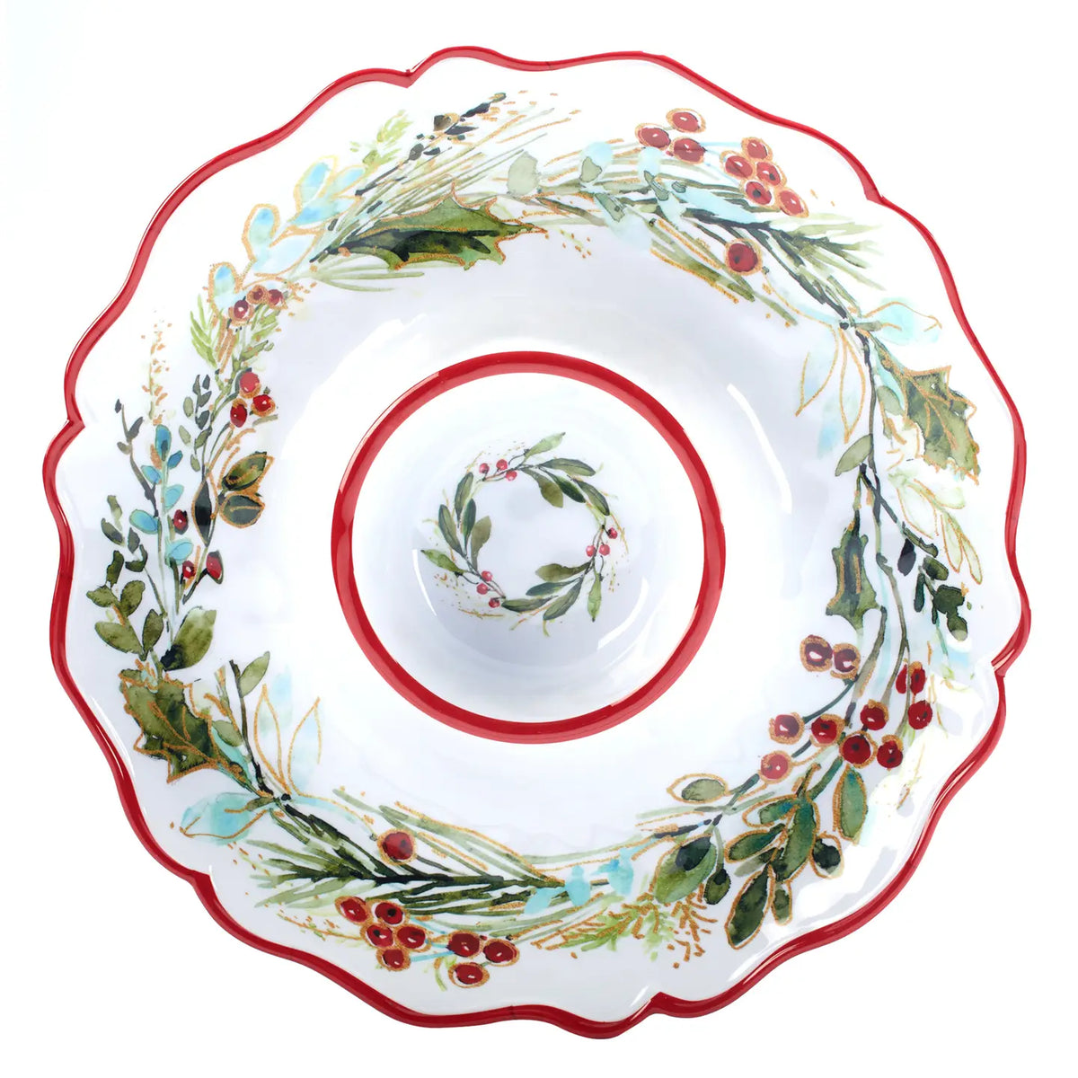 Christmas Gatherings Melamine Chip & Dip Platter