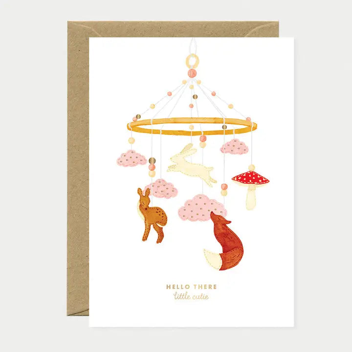 Hello There Little Cutie Baby Greeting Card