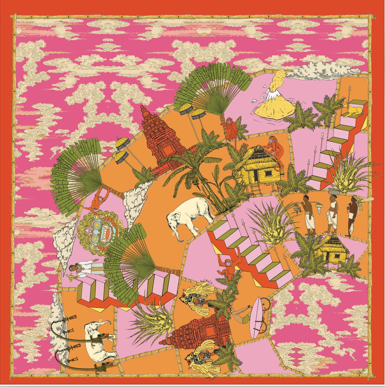 Soie Meme Silk Makasih Scarves (21.7" x 21.7")