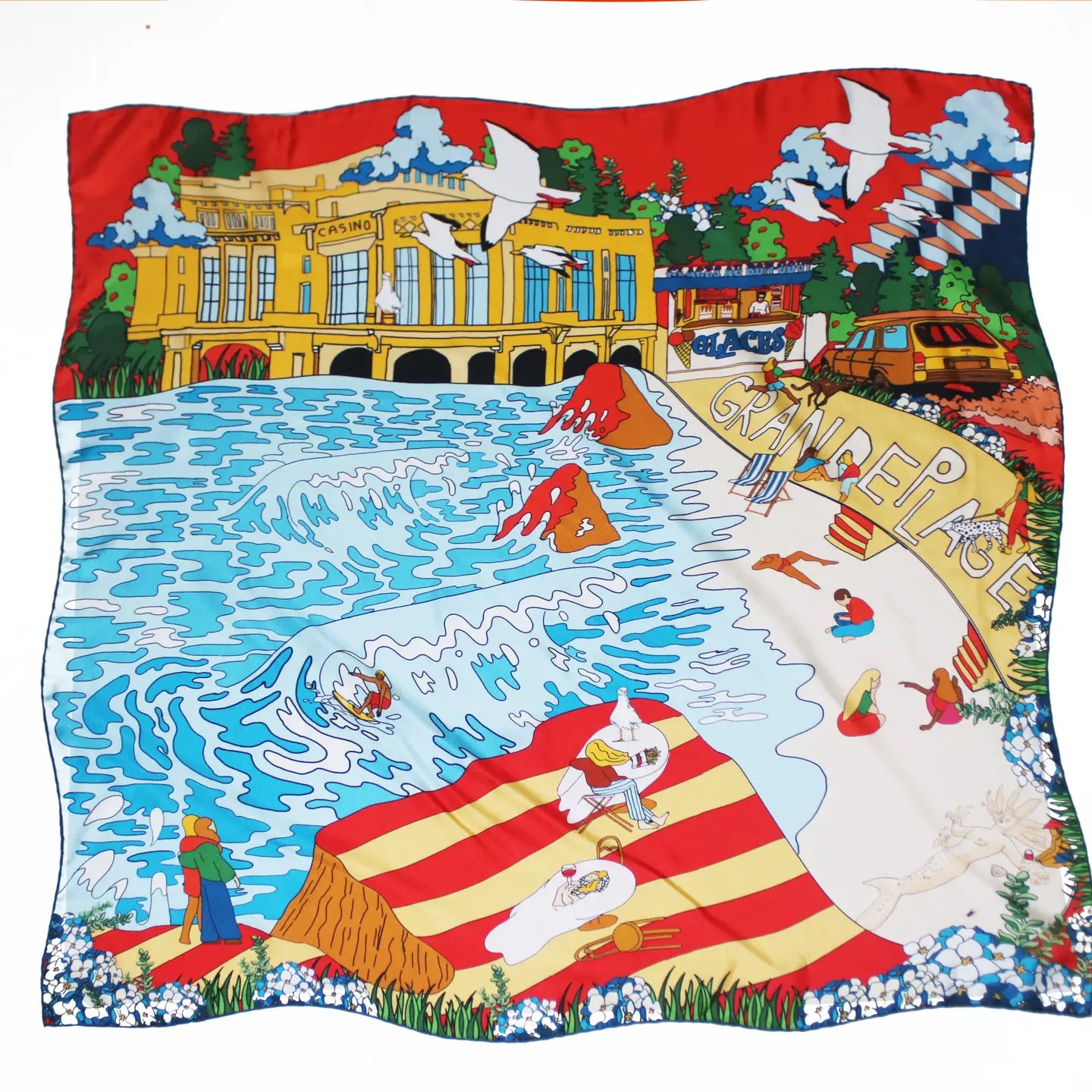 Soie Meme "Grande Plage" Silk Twill Scarf