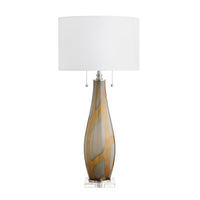 Wren Gold Swirl Art Glass Table Lamp