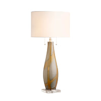 Wren Gold Swirl Art Glass Table Lamp