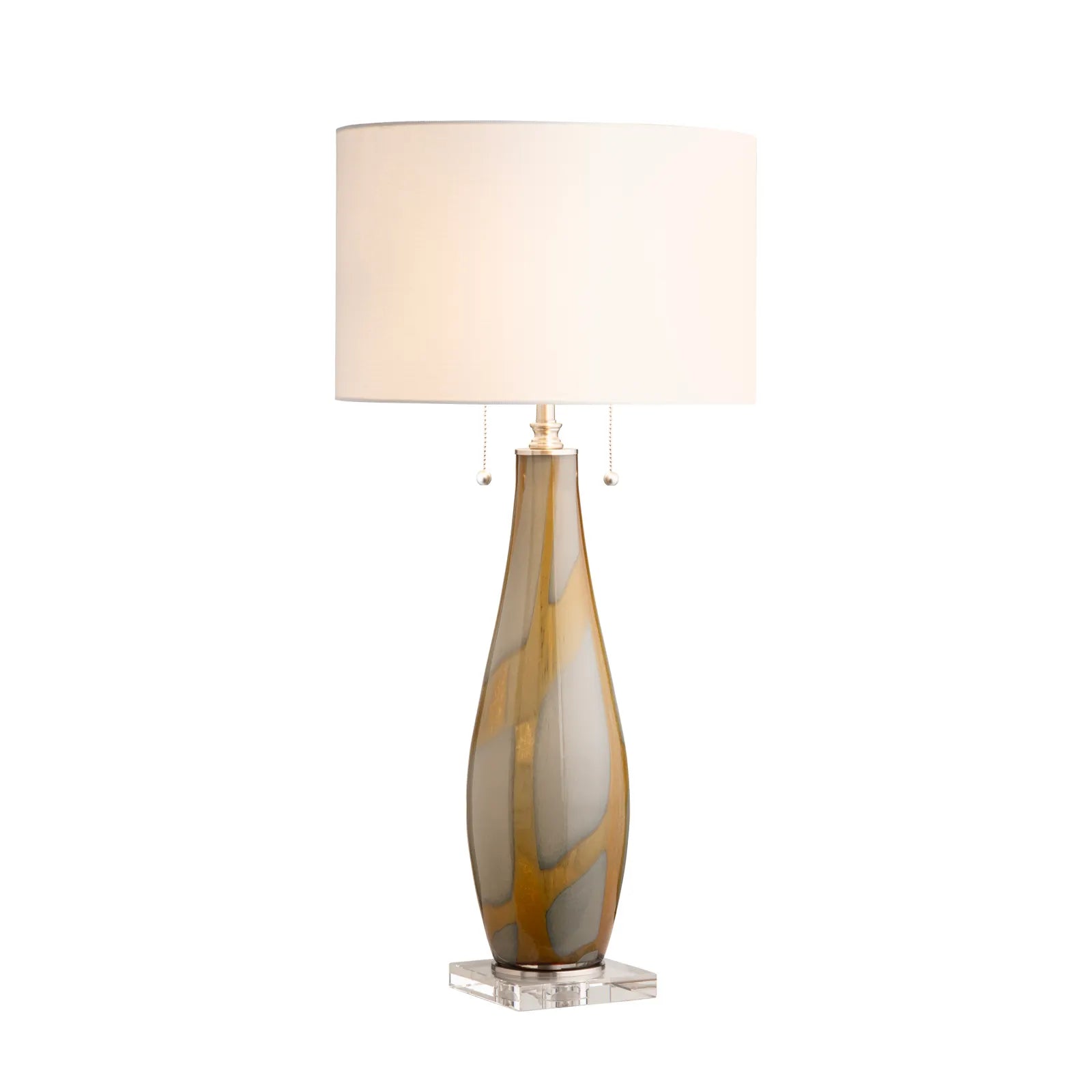 Wren Gold Swirl Art Glass Table Lamp