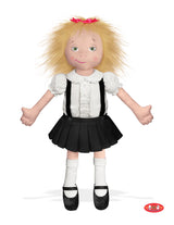 Eloise 18 Inch Soft Doll Plush Toy with Blonde Hair and Black Skirt