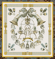 Authentic Vintage Hermès "Panache & Fantaisie" Silk Carré Scarf | Hugo Grygkar